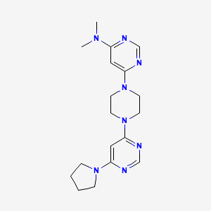 N,N-dimethyl-6-{4-[6-(pyrrolidin-1-yl)pyrimidin-4-yl]piperazin-1-yl}pyrimidin-4-amine