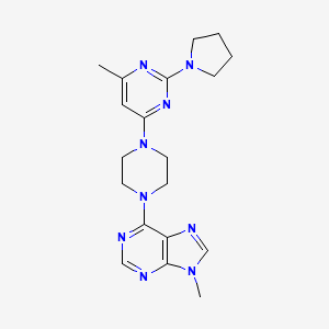 9-methyl-6-{4-[6-methyl-2-(pyrrolidin-1-yl)pyrimidin-4-yl]piperazin-1-yl}-9H-purine