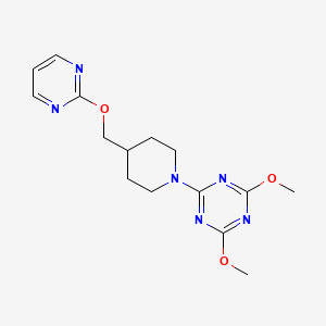 2,4-Dimethoxy-6-{4-[(pyrimidin-2-yloxy)methyl]piperidin-1-yl}-1,3,5-triazine