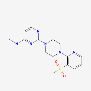 2-[4-(3-methanesulfonylpyridin-2-yl)piperazin-1-yl]-N,N,6-trimethylpyrimidin-4-amine