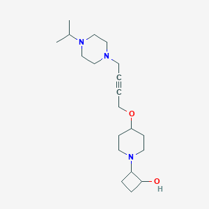 2-[4-({4-[4-(Propan-2-yl)piperazin-1-yl]but-2-yn-1-yl}oxy)piperidin-1-yl]cyclobutan-1-ol