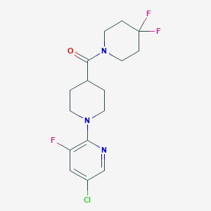 5-Chloro-2-[4-(4,4-difluoropiperidine-1-carbonyl)piperidin-1-yl]-3-fluoropyridine