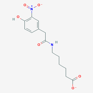4-Hydroxy-3-nitrophenylacetyl-epsilon-aminocaproic acid anion