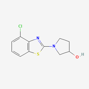 molecular formula C11H11ClN2OS B12264574 1-(4-Chloro-1,3-benzothiazol-2-yl)pyrrolidin-3-ol 