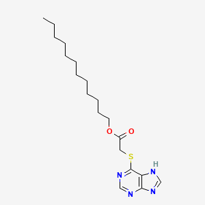 molecular formula C19H30N4O2S B12264576 dodecyl (7H-purin-6-ylsulfanyl)acetate 