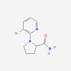 molecular formula C10H12BrN3O B12264580 1-(3-Bromopyridin-2-yl)pyrrolidine-2-carboxamide 