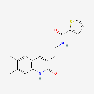 molecular formula C18H18N2O2S B1226459 N-[2-(6,7-二甲基-2-氧代-1H-喹啉-3-基)乙基]-2-噻吩甲酰胺 