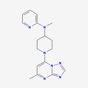 molecular formula C17H21N7 B12264590 N-methyl-N-(1-{5-methyl-[1,2,4]triazolo[1,5-a]pyrimidin-7-yl}piperidin-4-yl)pyridin-2-amine 