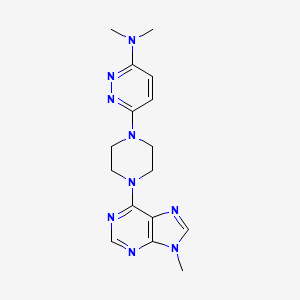 N,N-dimethyl-6-[4-(9-methyl-9H-purin-6-yl)piperazin-1-yl]pyridazin-3-amine