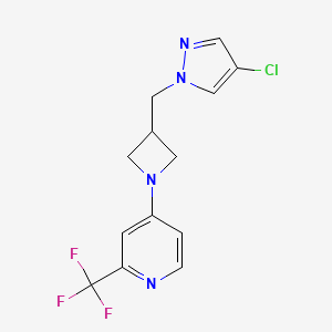 4-{3-[(4-chloro-1H-pyrazol-1-yl)methyl]azetidin-1-yl}-2-(trifluoromethyl)pyridine