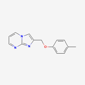 molecular formula C14H13N3O B1226463 2-[(4-甲基苯氧基)甲基]咪唑并[1,2-a]嘧啶 