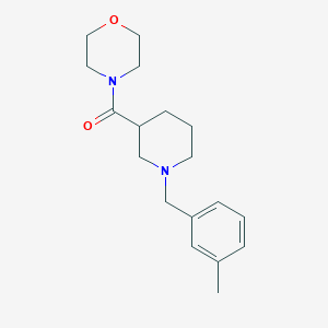 4-{1-[(3-Methylphenyl)methyl]piperidine-3-carbonyl}morpholine