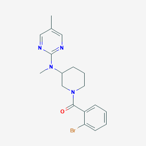 molecular formula C18H21BrN4O B12264665 N-[1-(2-bromobenzoyl)piperidin-3-yl]-N,5-dimethylpyrimidin-2-amine 