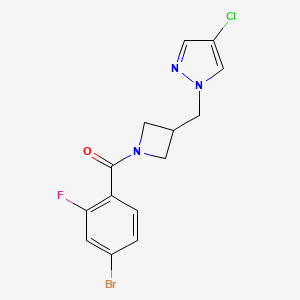 1-{[1-(4-bromo-2-fluorobenzoyl)azetidin-3-yl]methyl}-4-chloro-1H-pyrazole