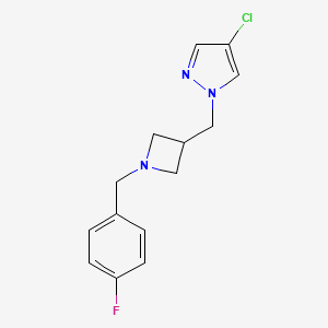 4-chloro-1-({1-[(4-fluorophenyl)methyl]azetidin-3-yl}methyl)-1H-pyrazole