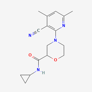 4-(3-cyano-4,6-dimethylpyridin-2-yl)-N-cyclopropylmorpholine-2-carboxamide