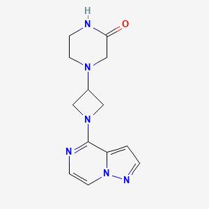 4-(1-{Pyrazolo[1,5-a]pyrazin-4-yl}azetidin-3-yl)piperazin-2-one