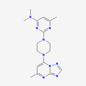 N,N,6-trimethyl-2-(4-{5-methyl-[1,2,4]triazolo[1,5-a]pyrimidin-7-yl}piperazin-1-yl)pyrimidin-4-amine