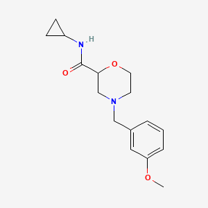 molecular formula C16H22N2O3 B12264792 N-cyclopropyl-4-[(3-methoxyphenyl)methyl]morpholine-2-carboxamide 