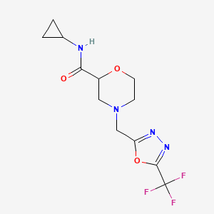 N-cyclopropyl-4-{[5-(trifluoromethyl)-1,3,4-oxadiazol-2-yl]methyl}morpholine-2-carboxamide