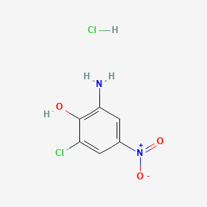molecular formula C6H5ClN2O3 B1226481 2-Amino-6-chloro-4-nitrophenol hydrochloride CAS No. 62625-14-3