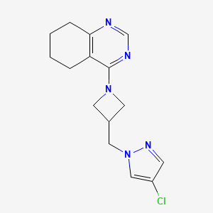 4-{3-[(4-chloro-1H-pyrazol-1-yl)methyl]azetidin-1-yl}-5,6,7,8-tetrahydroquinazoline