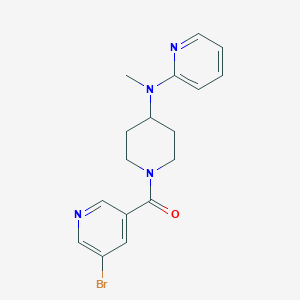 molecular formula C17H19BrN4O B12264820 N-[1-(5-bromopyridine-3-carbonyl)piperidin-4-yl]-N-methylpyridin-2-amine 