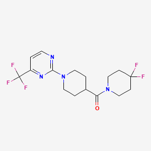 2-[4-(4,4-Difluoropiperidine-1-carbonyl)piperidin-1-yl]-4-(trifluoromethyl)pyrimidine