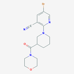 5-Bromo-2-[3-(morpholine-4-carbonyl)piperidin-1-yl]pyridine-3-carbonitrile