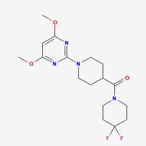 2-[4-(4,4-Difluoropiperidine-1-carbonyl)piperidin-1-yl]-4,6-dimethoxypyrimidine