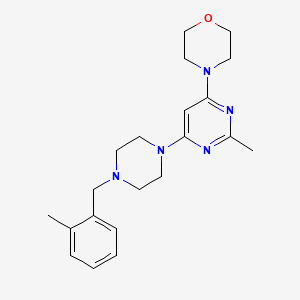 4-(2-Methyl-6-{4-[(2-methylphenyl)methyl]piperazin-1-yl}pyrimidin-4-yl)morpholine