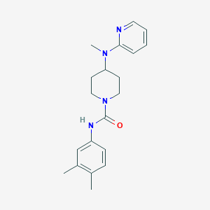 molecular formula C20H26N4O B12264986 N-(3,4-dimethylphenyl)-4-[methyl(pyridin-2-yl)amino]piperidine-1-carboxamide 