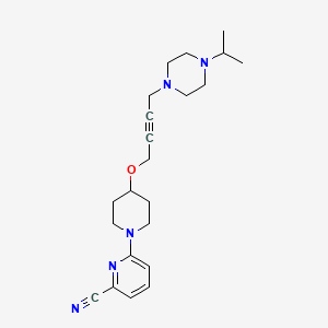 6-[4-({4-[4-(Propan-2-yl)piperazin-1-yl]but-2-yn-1-yl}oxy)piperidin-1-yl]pyridine-2-carbonitrile