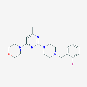 molecular formula C20H26FN5O B12265020 4-(2-{4-[(2-Fluorophenyl)methyl]piperazin-1-yl}-6-methylpyrimidin-4-yl)morpholine 