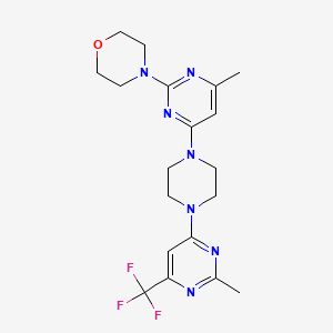 4-(4-Methyl-6-{4-[2-methyl-6-(trifluoromethyl)pyrimidin-4-yl]piperazin-1-yl}pyrimidin-2-yl)morpholine