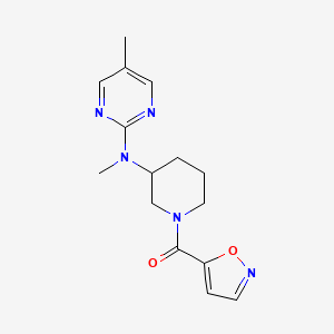 N,5-dimethyl-N-[1-(1,2-oxazole-5-carbonyl)piperidin-3-yl]pyrimidin-2-amine