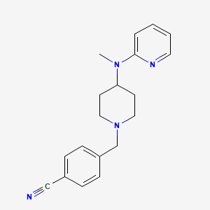 molecular formula C19H22N4 B12265041 4-({4-[Methyl(pyridin-2-yl)amino]piperidin-1-yl}methyl)benzonitrile 