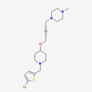 molecular formula C19H28BrN3OS B12265045 1-[4-({1-[(5-Bromothiophen-2-yl)methyl]piperidin-4-yl}oxy)but-2-yn-1-yl]-4-methylpiperazine 