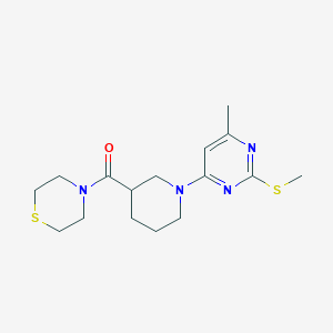 4-{1-[6-Methyl-2-(methylsulfanyl)pyrimidin-4-yl]piperidine-3-carbonyl}thiomorpholine