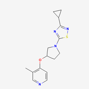 4-{[1-(3-Cyclopropyl-1,2,4-thiadiazol-5-yl)pyrrolidin-3-yl]oxy}-3-methylpyridine