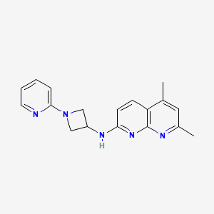 5,7-dimethyl-N-[1-(pyridin-2-yl)azetidin-3-yl]-1,8-naphthyridin-2-amine