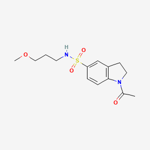 molecular formula C14H20N2O4S B1226509 1-acetyl-N-(3-methoxypropyl)-2,3-dihydroindole-5-sulfonamide 