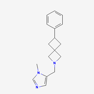 molecular formula C17H21N3 B12265090 2-[(1-methyl-1H-imidazol-5-yl)methyl]-6-phenyl-2-azaspiro[3.3]heptane 