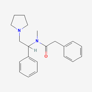 molecular formula C21H26N2O B1226511 N-甲基-2-苯基-N-[1-苯基-2-(1-吡咯烷基)乙基]乙酰胺 