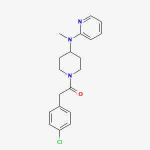 molecular formula C19H22ClN3O B12265112 2-(4-Chlorophenyl)-1-{4-[methyl(pyridin-2-yl)amino]piperidin-1-yl}ethan-1-one 