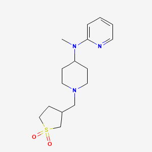 3-({4-[Methyl(pyridin-2-yl)amino]piperidin-1-yl}methyl)-1lambda6-thiolane-1,1-dione