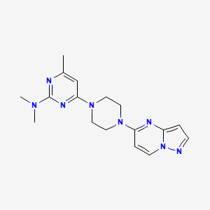 N,N,4-trimethyl-6-(4-{pyrazolo[1,5-a]pyrimidin-5-yl}piperazin-1-yl)pyrimidin-2-amine