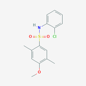 molecular formula C15H16ClNO3S B12265182 N-(2-chlorophenyl)-4-methoxy-2,5-dimethylbenzenesulfonamide 