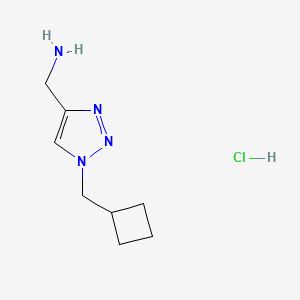 molecular formula C8H15ClN4 B12265207 [1-(cyclobutylmethyl)-1H-1,2,3-triazol-4-yl]methanamine hydrochloride 