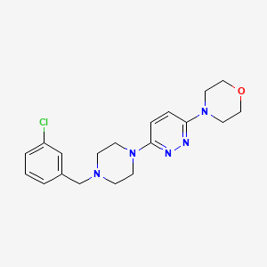 molecular formula C19H24ClN5O B12265210 4-(6-{4-[(3-Chlorophenyl)methyl]piperazin-1-yl}pyridazin-3-yl)morpholine 